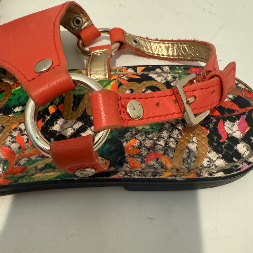 Sam Edelman Greta Orange Thong Slingback Sandals Size 8 - Picture 5 of 9